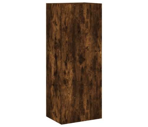 Mueble de TV de pared madera roble ahumado 40,5x30x102 cm