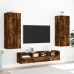 Mueble de TV de pared madera roble ahumado 40,5x30x102 cm