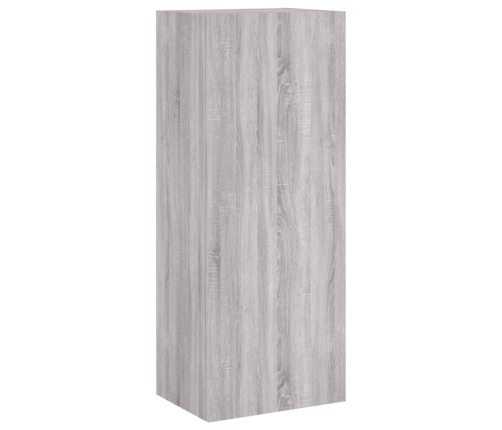 vidaXL Mueble TV de pared madera ingeniería gris Sonoma 40,5x30x102 cm