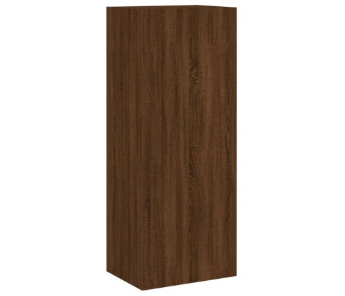 Mueble de TV de pared madera marrón roble 40,5x30x102 cm