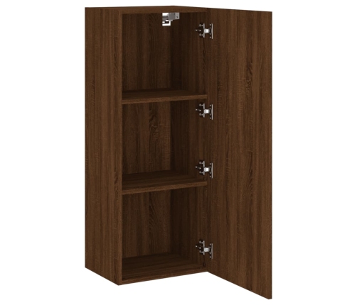 Mueble de TV de pared madera marrón roble 40,5x30x102 cm