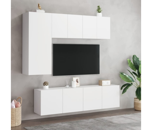 Muebles para TV de pared 2 unidades blanco 60x30x41 cm