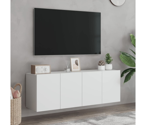 Muebles para TV de pared 2 unidades blanco 60x30x41 cm