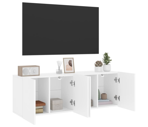 Muebles para TV de pared 2 unidades blanco 60x30x41 cm