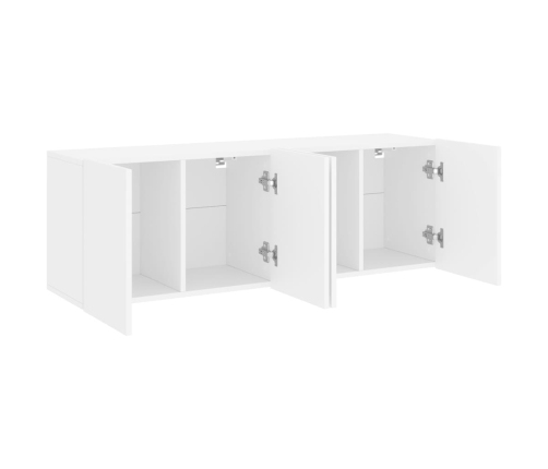 Muebles para TV de pared 2 unidades blanco 60x30x41 cm