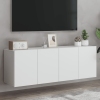 Muebles para TV de pared 2 unidades blanco 60x30x41 cm