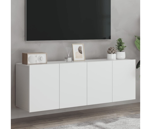 Muebles para TV de pared 2 unidades blanco 60x30x41 cm