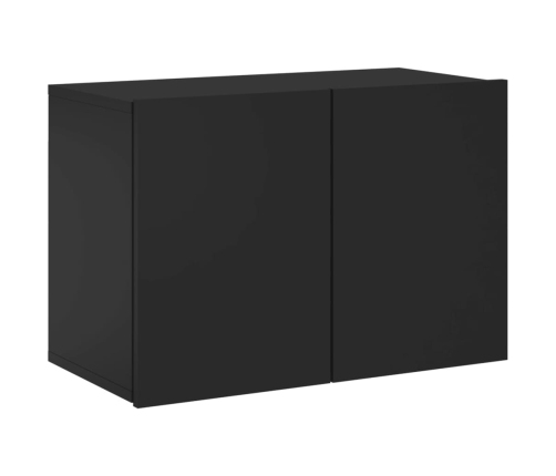 Mueble para TV de pared negro 60x30x41 cm