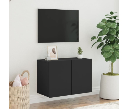 Mueble para TV de pared negro 60x30x41 cm