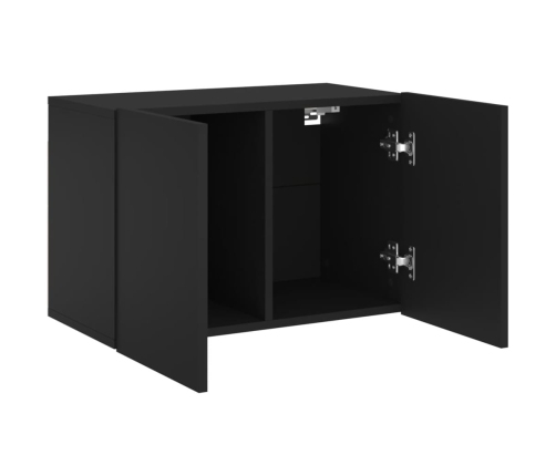 Mueble para TV de pared negro 60x30x41 cm