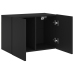 Mueble para TV de pared negro 60x30x41 cm