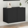 Mueble para TV de pared negro 60x30x41 cm