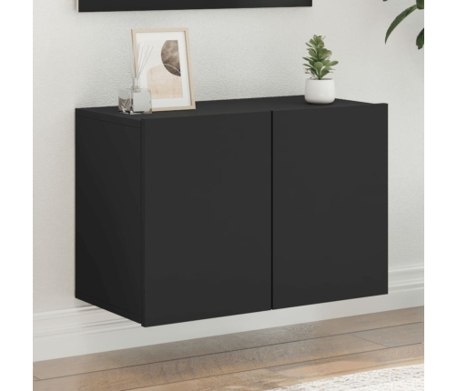 Mueble para TV de pared negro 60x30x41 cm