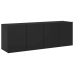 Muebles para TV de pared 2 unidades negro 60x30x41 cm