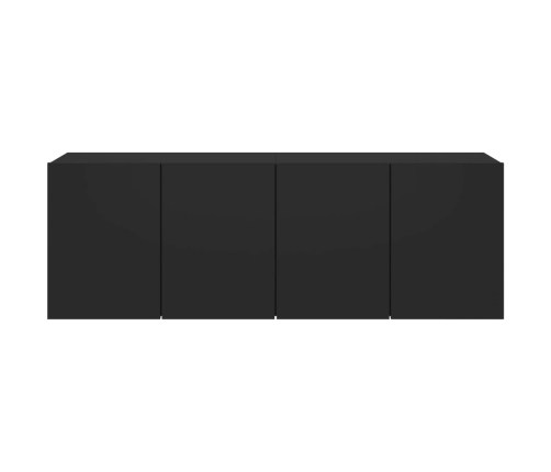 Muebles para TV de pared 2 unidades negro 60x30x41 cm