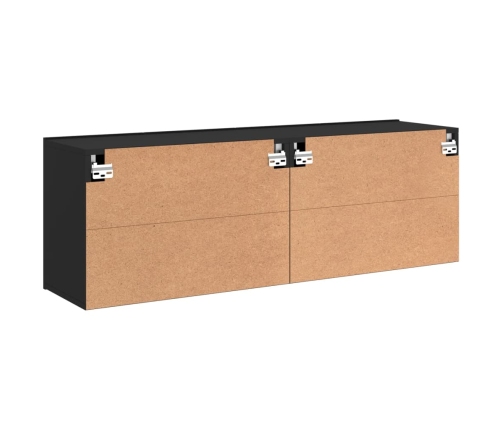 Muebles para TV de pared 2 unidades negro 60x30x41 cm