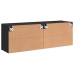 Muebles para TV de pared 2 unidades negro 60x30x41 cm