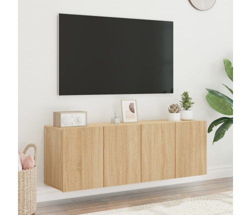 Muebles para TV de pared 2 unidades roble Sonoma 60x30x41 cm