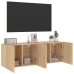 vidaXL Muebles para TV de pared 2 unidades roble Sonoma 60x30x41 cm