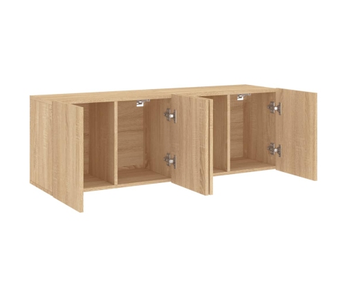 Muebles para TV de pared 2 unidades roble Sonoma 60x30x41 cm