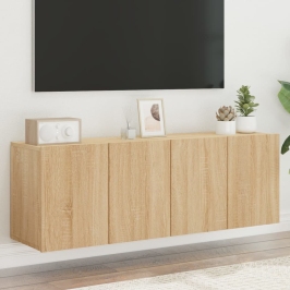 Muebles para TV de pared 2 unidades roble Sonoma 60x30x41 cm