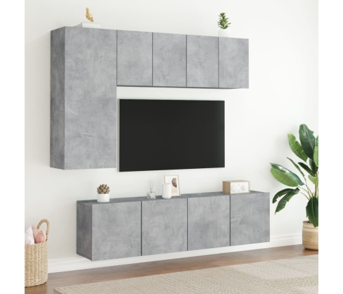 Mueble para TV de pared gris hormigón 60x30x41 cm