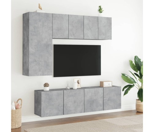 Muebles para TV de pared 2 unidades gris hormigón 60x30x41 cm