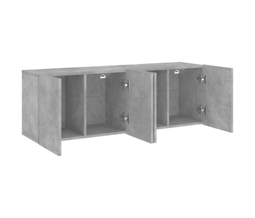 Muebles para TV de pared 2 unidades gris hormigón 60x30x41 cm