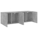 Muebles para TV de pared 2 unidades gris hormigón 60x30x41 cm