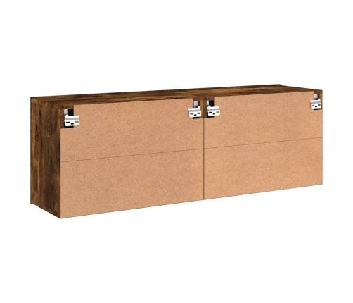 Muebles para TV de pared 2 unidades roble ahumado 60x30x41 cm