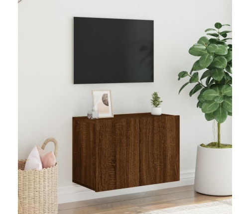 Mueble para TV de pared roble marrón 60x30x41 cm