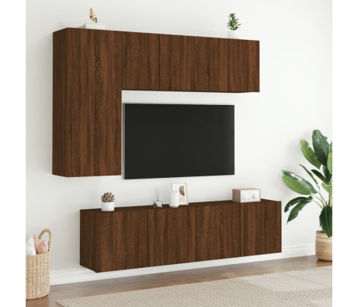 Mueble para TV de pared roble marrón 60x30x41 cm