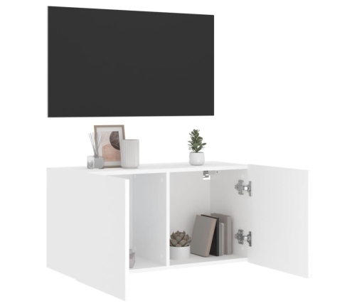 Mueble para TV de pared blanco 80x30x41 cm