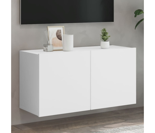 Mueble para TV de pared blanco 80x30x41 cm