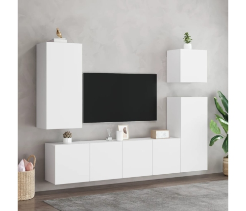 Muebles para TV de pared 2 unidades blanco 80x30x41 cm