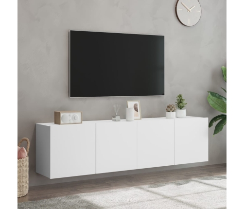 Muebles para TV de pared 2 unidades blanco 80x30x41 cm