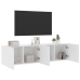 Muebles para TV de pared 2 unidades blanco 80x30x41 cm