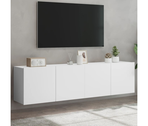 Muebles para TV de pared 2 unidades blanco 80x30x41 cm