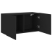 Mueble para TV de pared negro 80x30x41 cm