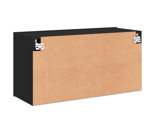 Mueble para TV de pared negro 80x30x41 cm