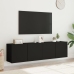 vidaXL Muebles para TV de pared 2 unidades negro 80x30x41 cm