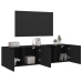 vidaXL Muebles para TV de pared 2 unidades negro 80x30x41 cm