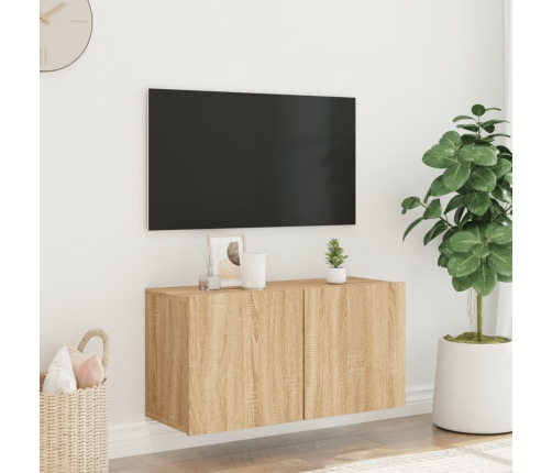 Mueble para TV de pared roble Sonoma 80x30x41 cm