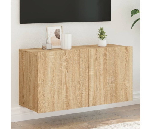 Mueble para TV de pared roble Sonoma 80x30x41 cm