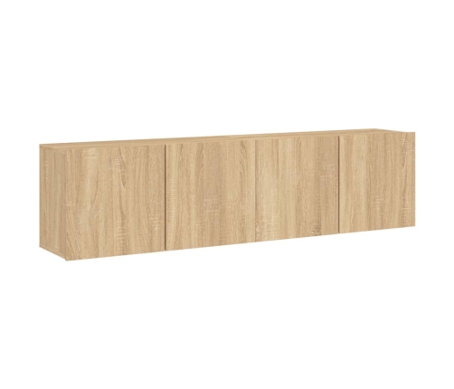 Muebles para TV de pared 2 unidades roble Sonoma 80x30x41 cm