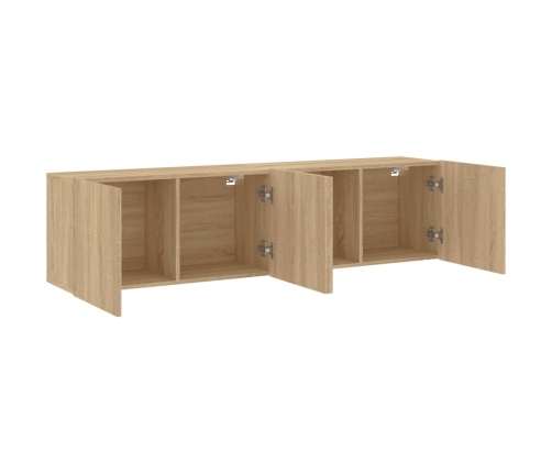 Muebles para TV de pared 2 unidades roble Sonoma 80x30x41 cm