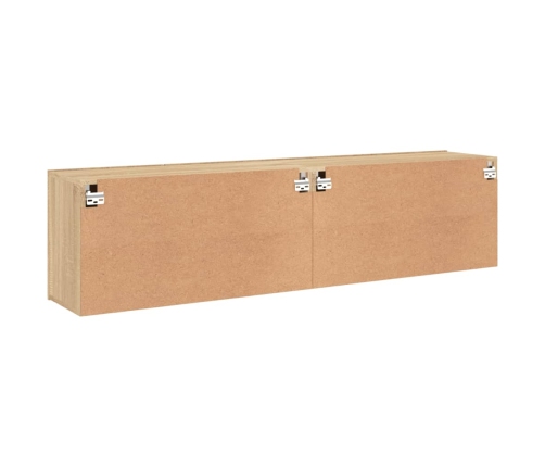 Muebles para TV de pared 2 unidades roble Sonoma 80x30x41 cm