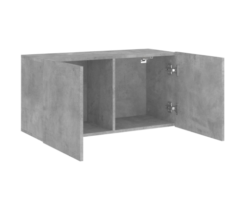 Mueble para TV de pared gris hormigón 80x30x41 cm