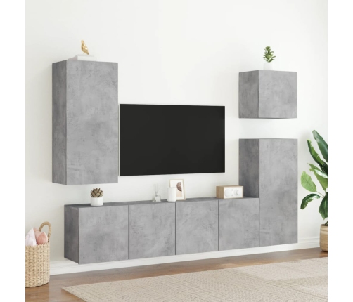 Mueble para TV de pared gris hormigón 80x30x41 cm