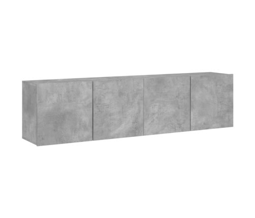 Muebles para TV de pared 2 unidades gris hormigón 80x30x41 cm